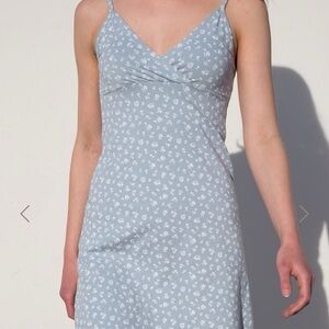 Brandy Melville Light Blue Floral Tank Top